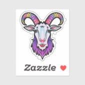 Ziegenkopf Aufkleber (Blatt)