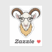 Ziegenkopf Aufkleber (Blatt)