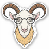 Ziegenkopf Aufkleber (Vorderseite)