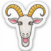 Ziegenkopf Aufkleber (Vorderseite)