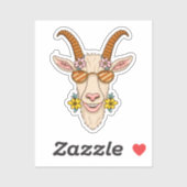 Ziegenkopf Aufkleber (Blatt)