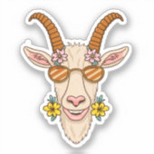 Ziegenkopf Aufkleber (Vorderseite)