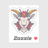 Ziegenkopf Aufkleber (Blatt)