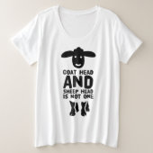 Ziegenkopfziffer mit schwarzem Text Große Größe T-Shirt (Design vorne)