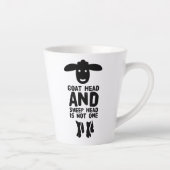 Ziegenkopfziffer mit schwarzem Text Milchtasse (Rechts)