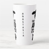 Ziegenkopfziffer mit schwarzem Text Milchtasse (Vorderseite)