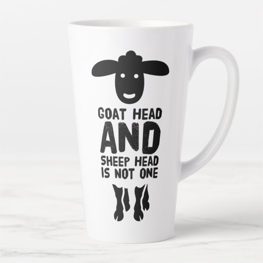 Ziegenkopfziffer mit schwarzem Text Milchtasse (Rechts)