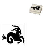 Ziegenkunst-Briefmarke Gummistempel (Stempel)
