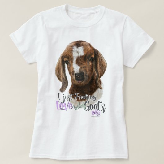 ZIEGENLIEBE | Ich friere einfach LIEBE Babyziegen T-Shirt (Design vorne)
