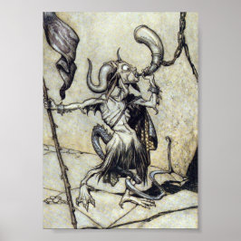 Ziegenmann. 5 x 7 Rackham Druck auf Leinwand Poster