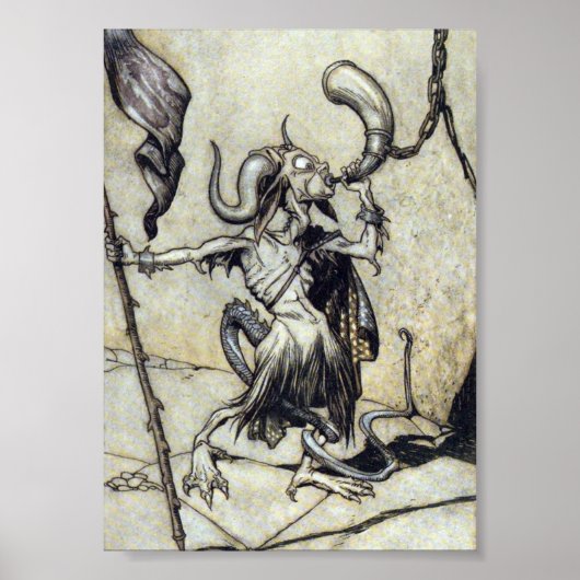 Ziegenmann. 5 x 7 Rackham Druck auf Leinwand Poster (Vorne)