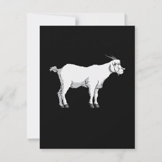 Ziegenmaske Einladung (Vorderseite)