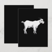 Ziegenmaske Einladung (Vorne/Hinten)