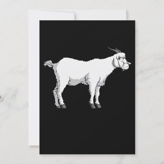 Ziegenmaske Feiertagskarte (Vorderseite)