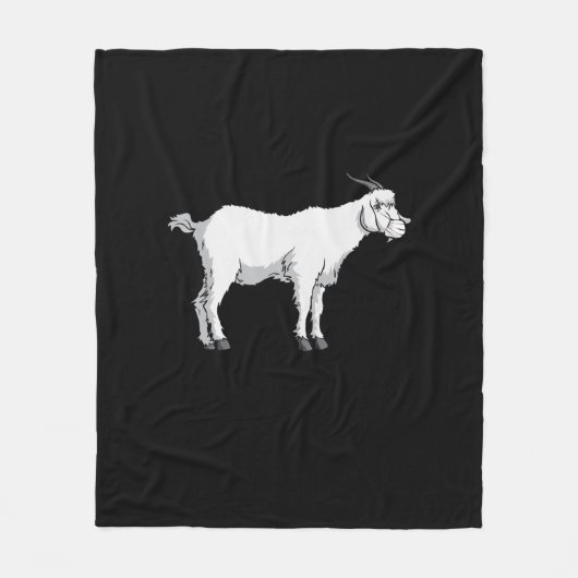 Ziegenmaske Fleecedecke (Vorderseite)