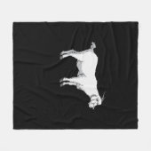 Ziegenmaske Fleecedecke (Vorderseite (Horizontal))