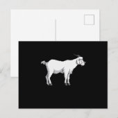 Ziegenmaske Postkarte (Vorne/Hinten)