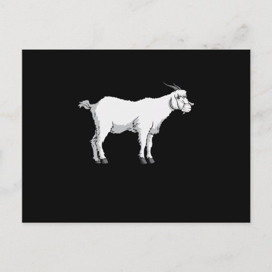 Ziegenmaske Postkarte (Vorderseite)