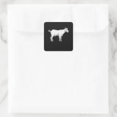 Ziegenmaske Quadratischer Aufkleber (Tasche)
