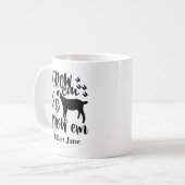 Ziegenname auf Bestellung Kaffeetasse (Vorderseite Links)