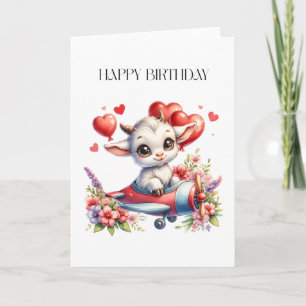 Ziegenpilot Geburtstag Karte