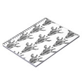 Ziegenportrait mit Heart Spiral Foto Notebook Notizblock (Linke Seite)