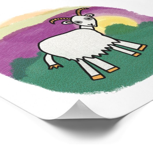 Ziegenprint Poster (Ecke)