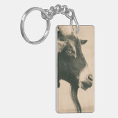 Ziegenprofil Schlüsselanhänger (Vorderseite links)