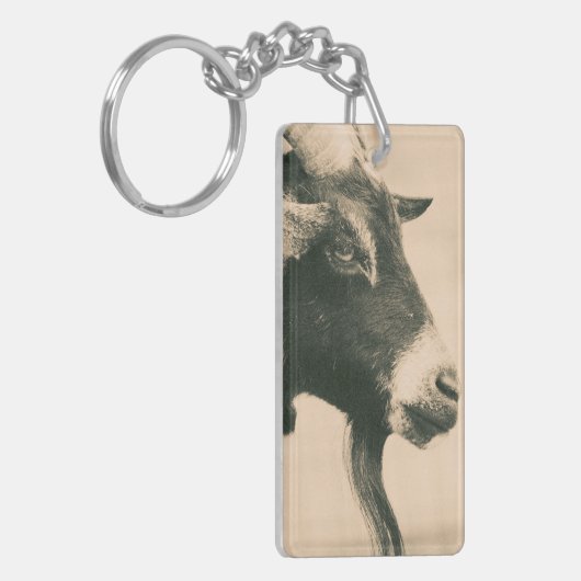 Ziegenprofil Schlüsselanhänger (Vorderseite links)