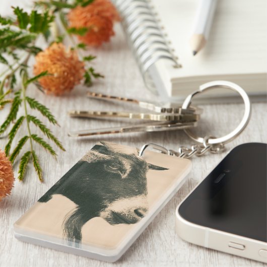 Ziegenprofil Schlüsselanhänger (Vorderseite rechts)