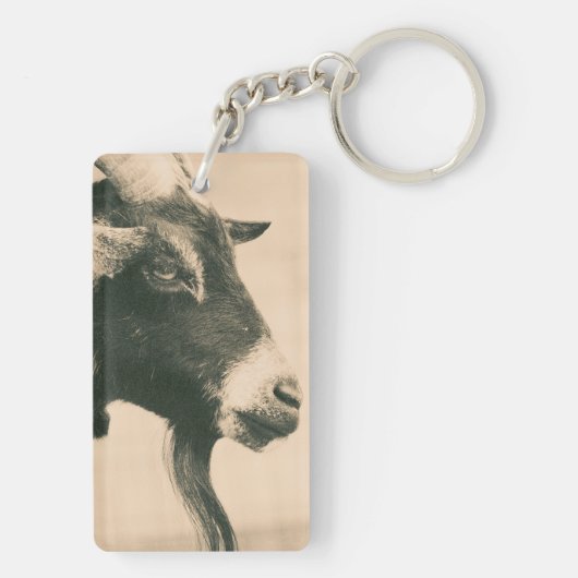 Ziegenprofil Schlüsselanhänger (Rückseite)