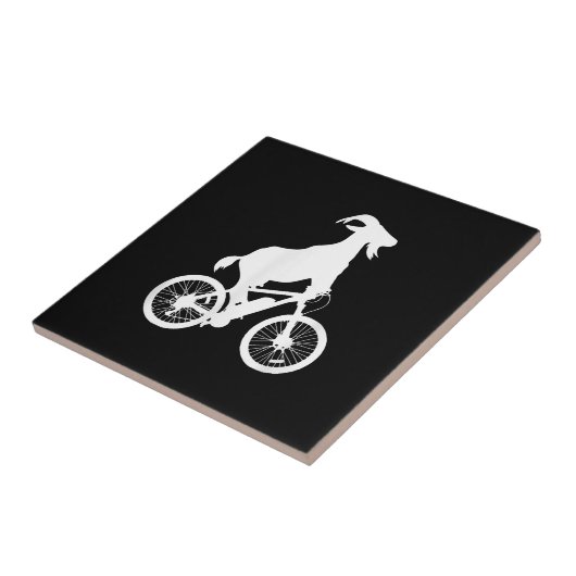 Ziegenradfahrer Funny Goat Lover Graphic Fliese (Seite)