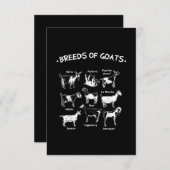 Ziegenrassen - Geschenk für Bauern Begleitkarte (Vorne/Hinten)