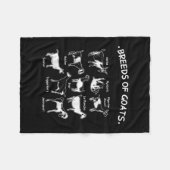 Ziegenrassen - Geschenk für Bauern Fleecedecke (Vorderseite (Horizontal))