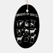 Ziegenrassen - Geschenk für Bauern Keramik Ornament (Rechts)