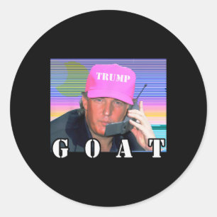Ziegenrepublikanischer Konservativer Trump 2024 Fu Runder Aufkleber