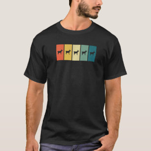 Ziegenretro Sonnenuntergang Bauer Landwirtschaft T-Shirt