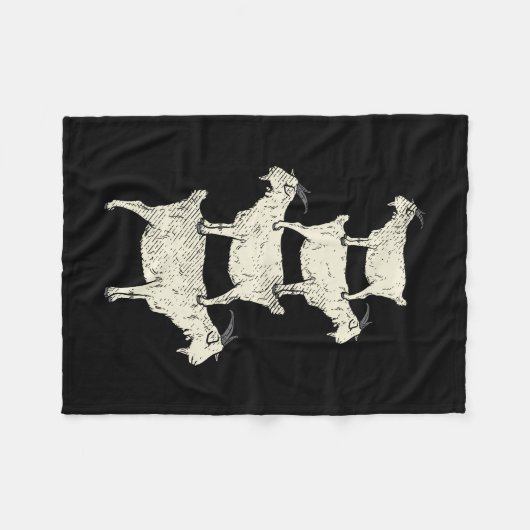 Ziegenrückro Fleecedecke (Vorderseite (Horizontal))