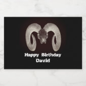 Ziegenschäume und Personalisierte Alkoholflaschenetikett (Einzelnes Label)