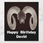 Ziegenschäume und Personalisierte Weinetikett (Einzelnes Label)