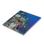 Ziegenschwarm rund um kleine Korallen Fliese (Seite)