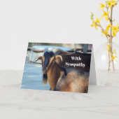 Ziegenschwarz Brawn Animal Foto Beileid Karte (Gelbe Blume)