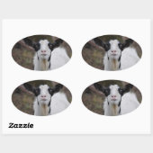 Ziegensticker Ovaler Aufkleber (Blatt)