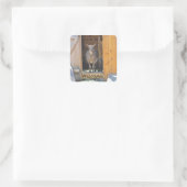 Ziegensticker Quadratischer Aufkleber (Tasche)