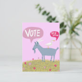 ZIEGENSTIMMUNG 2024 Wahlen Niedlich Rosa Postkarte (Stehend Vorderseite)