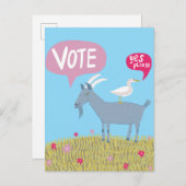 ZIEGENSTIMMUNG 2024 Wahlen Niedlich USA Postkarte (Vorne/Hinten)