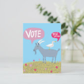 ZIEGENSTIMMUNG 2024 Wahlen Niedlich USA Postkarte (Stehend Vorderseite)