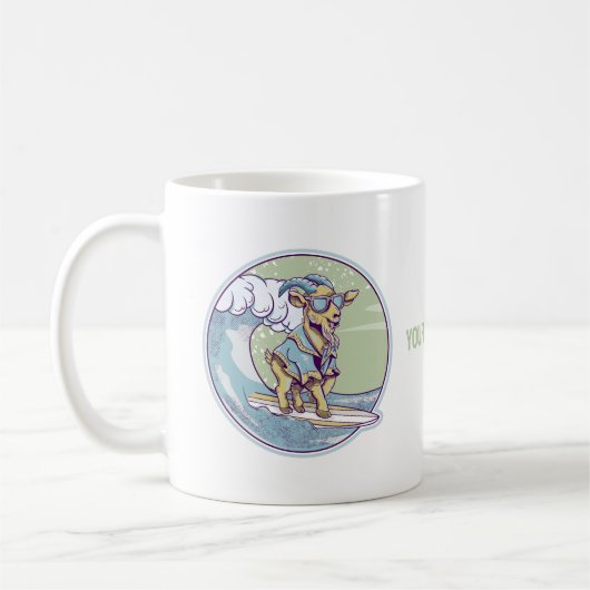 Ziegensurfen Kaffeetasse (Links)