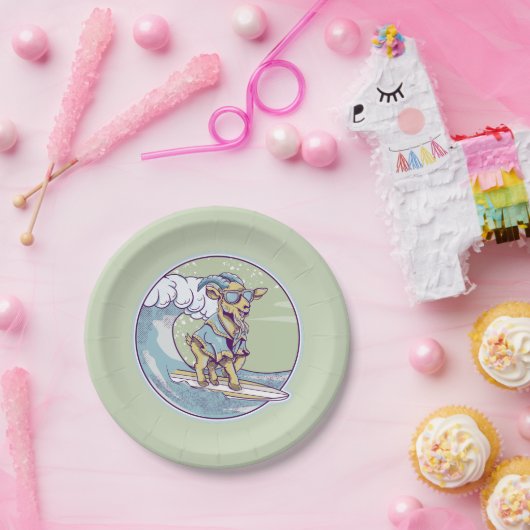 Ziegensurfen Pappteller (Party)