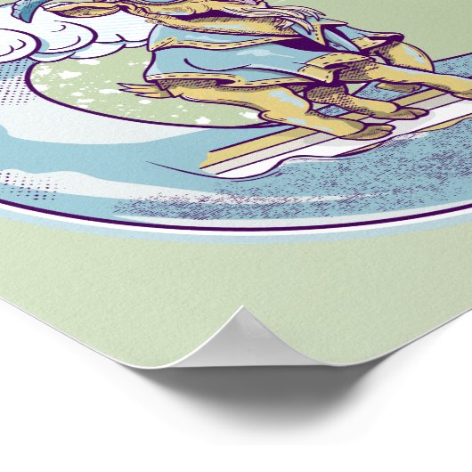 Ziegensurfen Poster (Ecke)